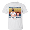 Fist Bump Dad And Son Daughter Best Dad Ever Retro Real Man Personalized Shirt