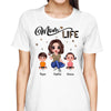 Mom Life Half Leopard Doll Woman & Kids Gift For Mom Family Personalized Shirt