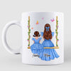 Mother And Daughter On Swing Personalized Mug