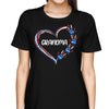 Grandma Mom Heart Handprint Fourth Of July Independence Day Gift Personalized Shirt