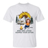 Camping Woman Sunflower And She Lived Happily Ever After Personalized Shirt