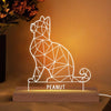 Cat Shape Polygon Personalized Custom Shape Acrylic Plaque With LED Night Light