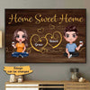 Home Sweet Home Couple Wood Texture Personalized Horizontal Poster