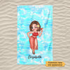 Summer Pretty Girl Personalized Beach Towel