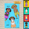 Swimsuit Dachshunds Summer Personalized Beach Towel