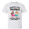 Tropical We‘re Trouble When We’re Together Pretty Besties Friends Personalized Shirt
