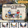 Porch Sketch Background Welcome To Grandparents House Personalized Metal Sign