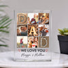 DAD Custom Photo Collage Personalized Vertical Rectangle Acrylic Block Plaque