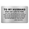 To My Husband When I Say I Love You More Gift For Him Metal Wallet Card
