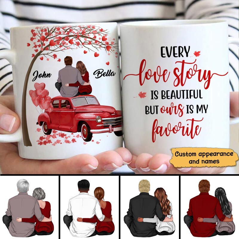 Couple  Car And Tree Gift For Him For Her Personalized Mug