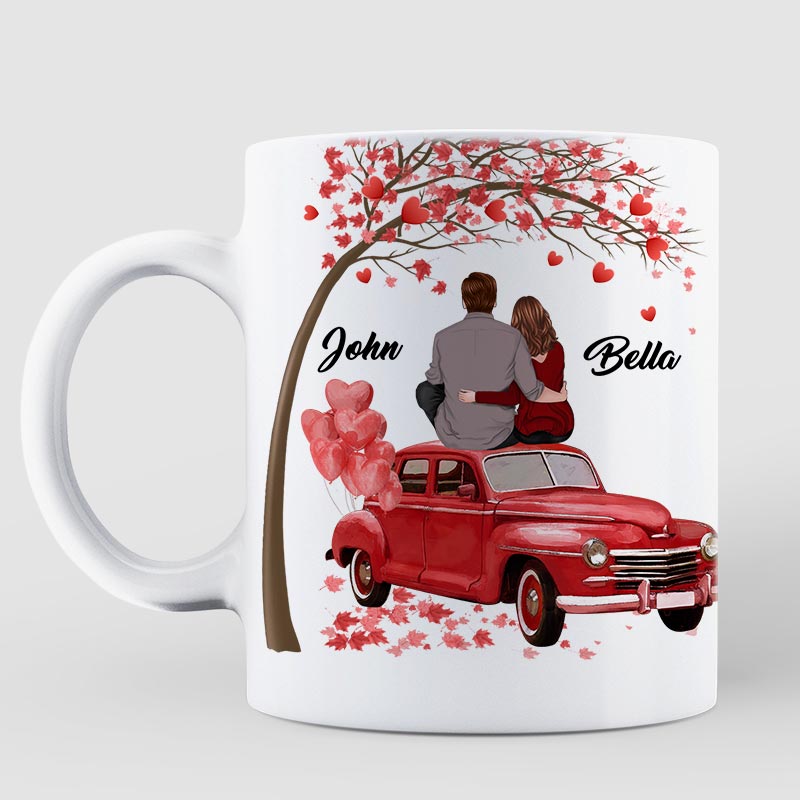 Couple  Car And Tree Gift For Him For Her Personalized Mug