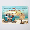 Spend The Rest Of My Sunset With You Couple Back View Personalized Horizontal Poster