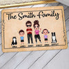 Standing Doll Family Personalized Doormat