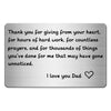 Dad Thank You For Giving From Your Heart Father‘s Day Gift Metal Wallet Card