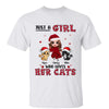 Just A Girl Loves Her Cute Fluffy Cat Christmas Personalized Shirt