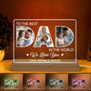 Best Dad In The World Photo Personalized Horizontal Rectangle Acrylic Plaque With LED Night Light