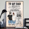 To Dad Standing Father Daughter Gift Personalized Poster