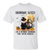 Halloween Grandma And Kids Moon And Tree Personalized Shirt