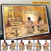 Fall Season Couple Back View Together We Built Life We Love Personalized Horizontal Poster