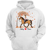 Fall Season Girl Loves Horse Personalized Shirt