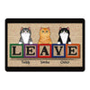 Angry Cats Leave Personalized Doormat