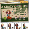 Crazy Plant Lady And Dogs Personalized Doormat