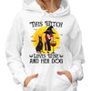 This Witch Loves Wine And Her Dogs Personalized Shirt