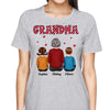 Polka Dot Pattern Grandma With Grandkids Back View Personalized Shirt