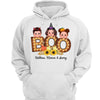 Boo Halloween Peeking Kids Mom Grandma Gift Personalized Shirt