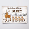 Life Is Deer With Dad Grandpa Personalized Horizontal Poster