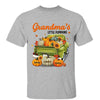 Grandma Fall Season Green Truck Back View Personalized Shirt