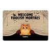Halloween Cats Foolish Mortals Personalized Doormat