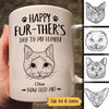Happy Further‘s Day Cat Head Outline Personalized Mug