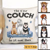 Dogs Sitting On Couch Personalized Pillow (Insert Included)