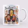 Fall Season Best Friends Sisters Front Porch Personalized Mug (11oz)