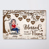 Blessed To Be Call Grandma Under Wooden Tree Personalized Horizontal Poster