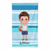 Summer Doll Kid Personalized Beach Towel