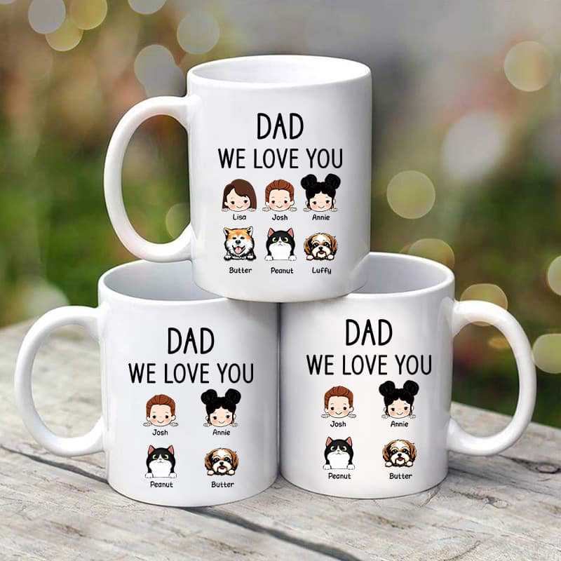 Dad Grandpa Mom Grandma We Love You Personalized Mug