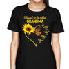 Mom Grandma Sunflower Butterflies Personalized Shirt