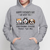 Peeking Dogs Personal Stalkers Happy Father‘s Day Gift For Dog Dad Personalized Hoodie Sweatshirt