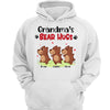 Grandma Grandpa Bear Hugs Personalized Hoodie Sweatshirt