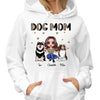 Half Leopard Doll Dog Mom Sitting Personalized Hoodie Sweatshirt