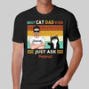 Real Man Cat Dad With Fluffy Cat Gift Personalized Shirt