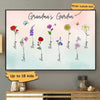 Birth Month Flower Gift For Grandma Personalized Horizontal Poster