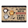 Cat Scratch All Visitors Must Be Approved By The Cats Personalized Doormat