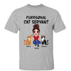 Purrsonal Cat Servant Doll Woman And Cats Sitting Personalized Shirt