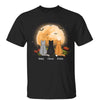Cats Back View Moon Light Halloween Personalized Shirt