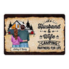 Camping Couple Back View Personalized Doormat