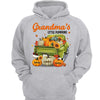 Grandma Fall Season Green Truck Back View Personalized Shirt