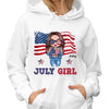 Cool Doll Birth Month Girl 4th Of July Independence Day Personalized Shirt